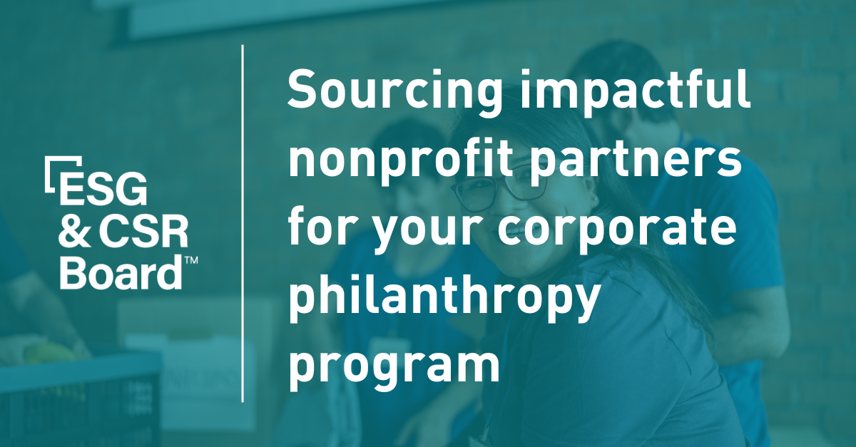 Sourcing Impactful Nonprofit Partners For Your Corporate Philanthropy ...