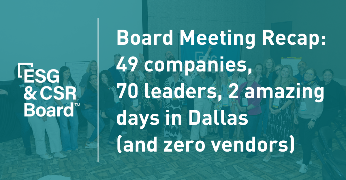 Board Meeting Recap 49 companies, 70 leaders, 2 amazing days in Dallas